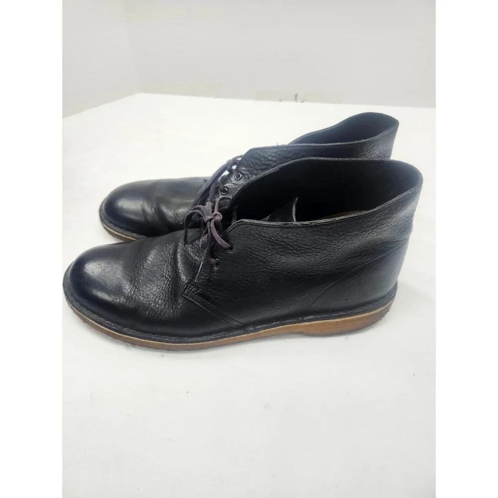 Clarks Originals Mens Desert Boots Black Tumbled Leather Chukka 11.5 26109123